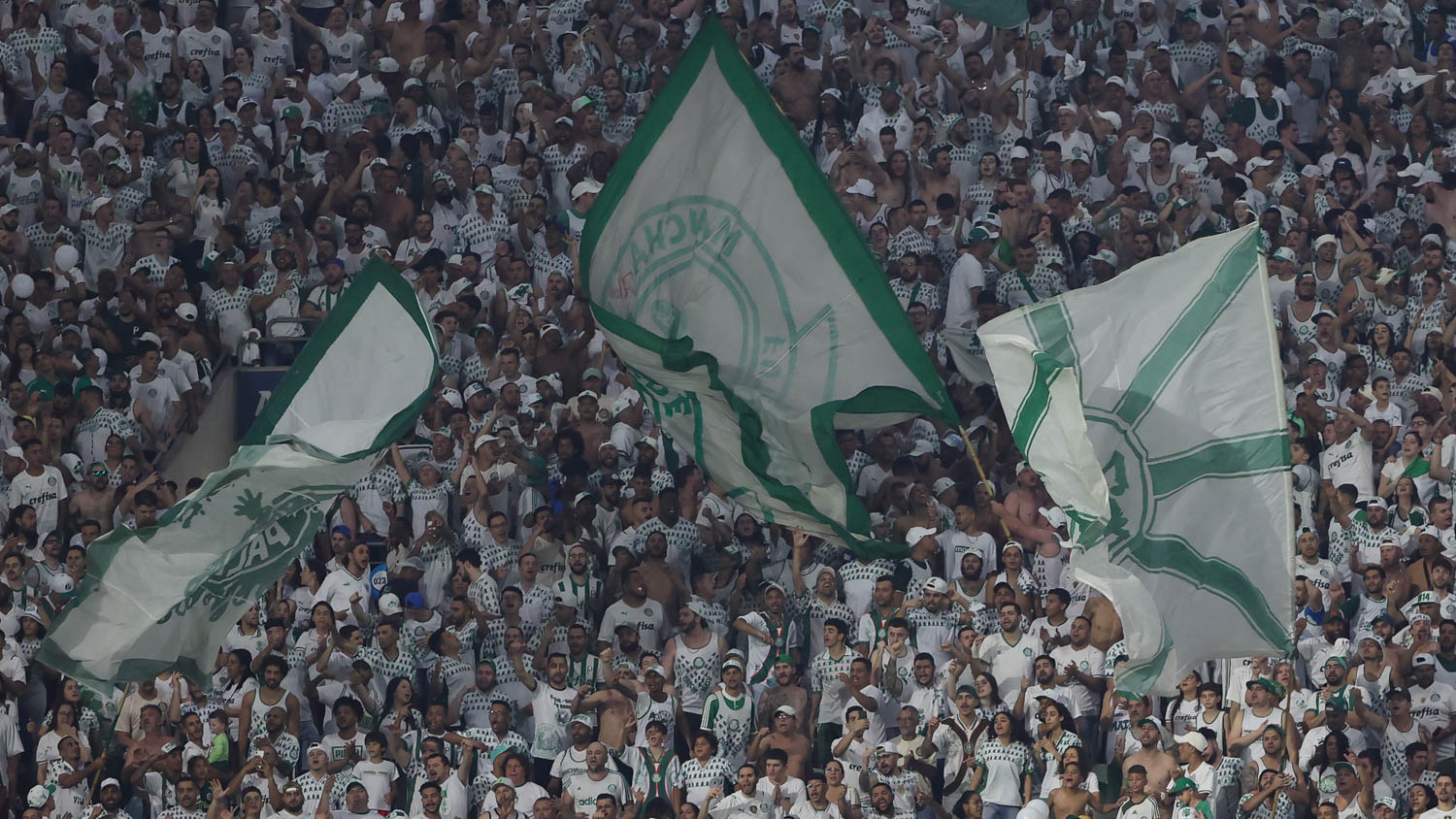Torcida com bandeiras